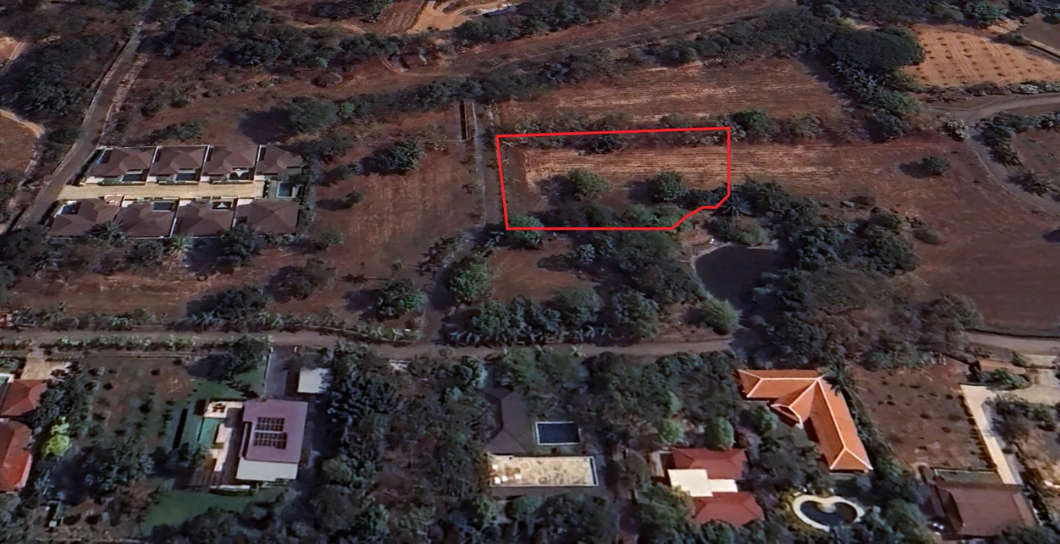 Perfectly shaped large land-plot, serene and peaceful.